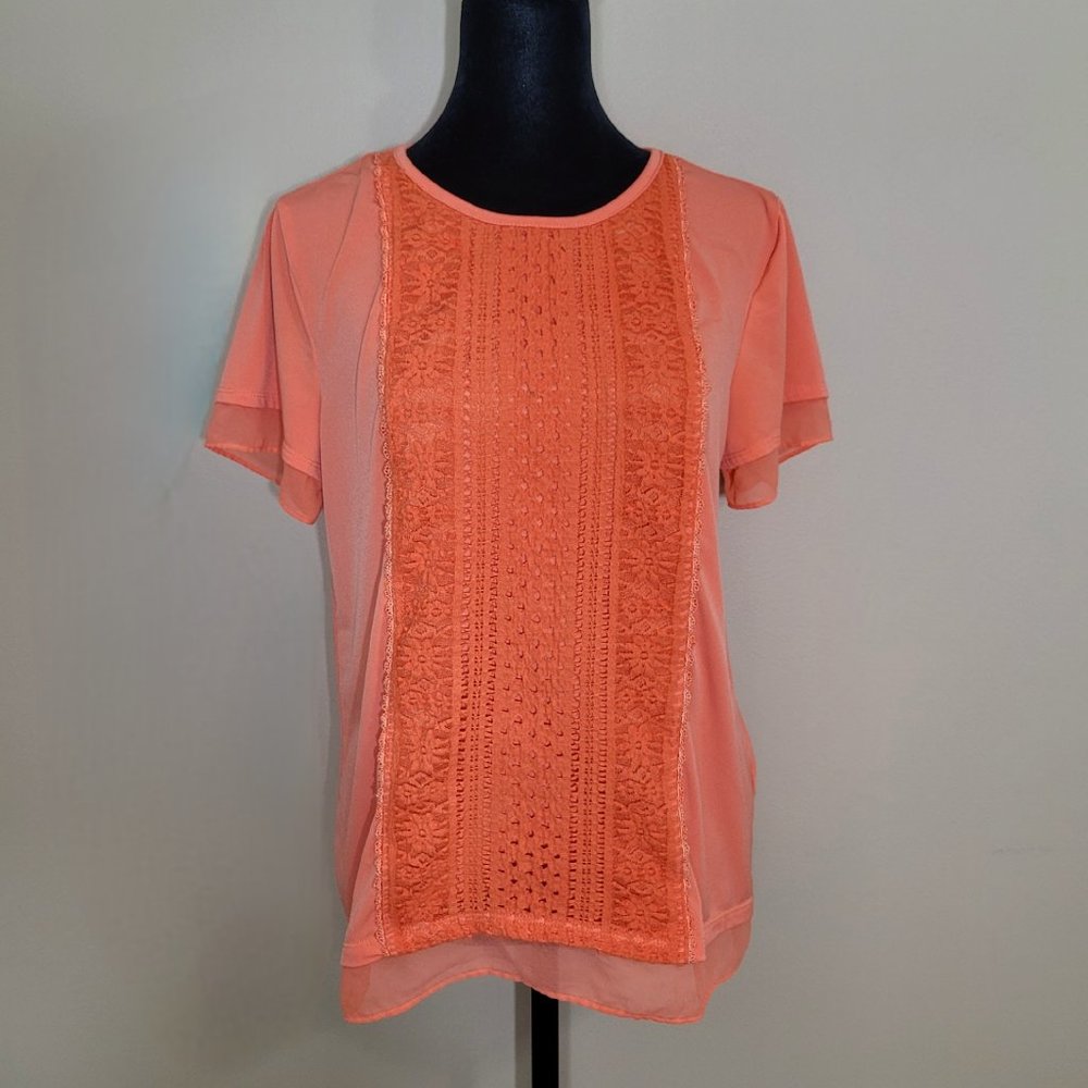 Karl Lagerfeld Lace-Front Blouse - S